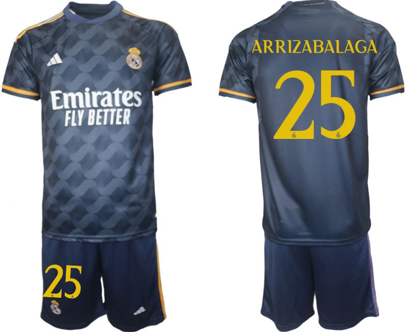 Men 2023-2024 Club Real Madrid away blue 25 Soccer Jersey